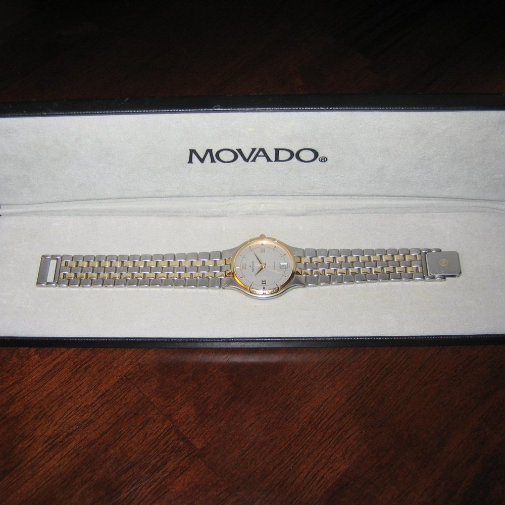 Stainless Steel and Gold Plated Movado Men's Collection (Model 88 54 867 V23)